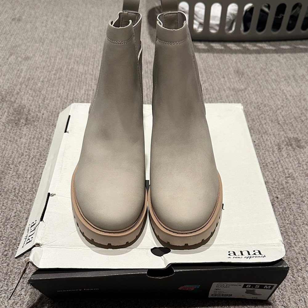 a.n.a Gray Ankle Boots